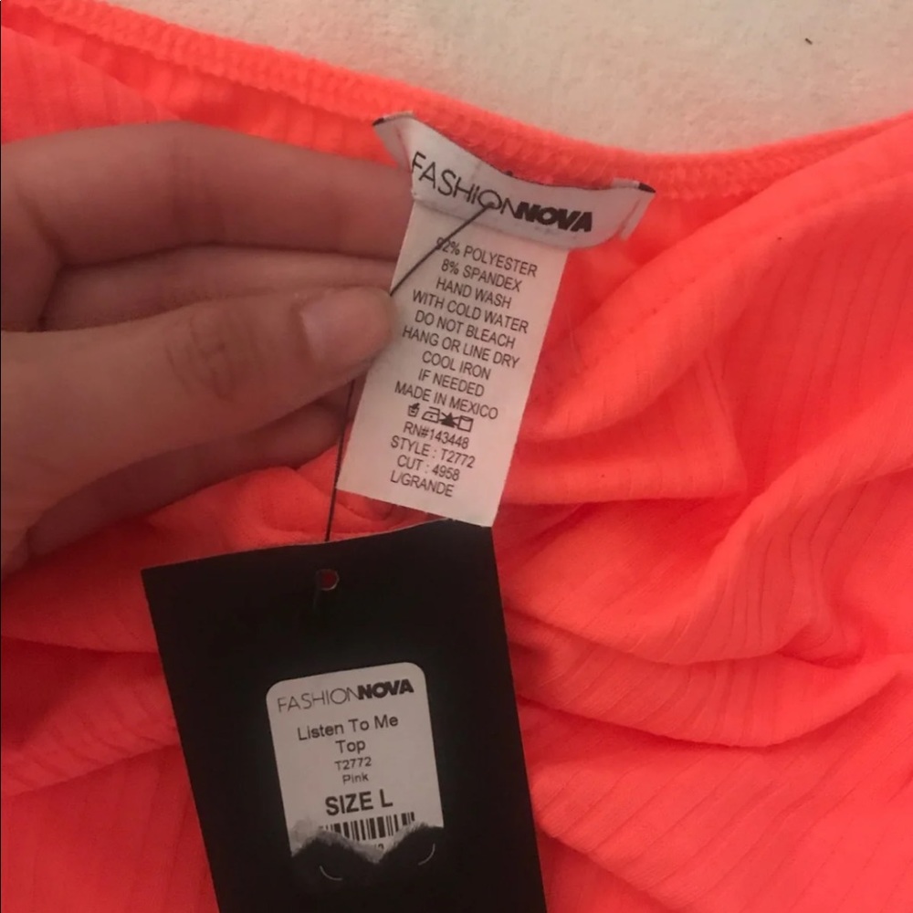 Brand New (L)- Fashion Nova Pink Top - Picture 6 of 6